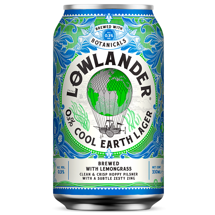 Lowlander 0.3% Cool Earth Lager - 330ml image 1