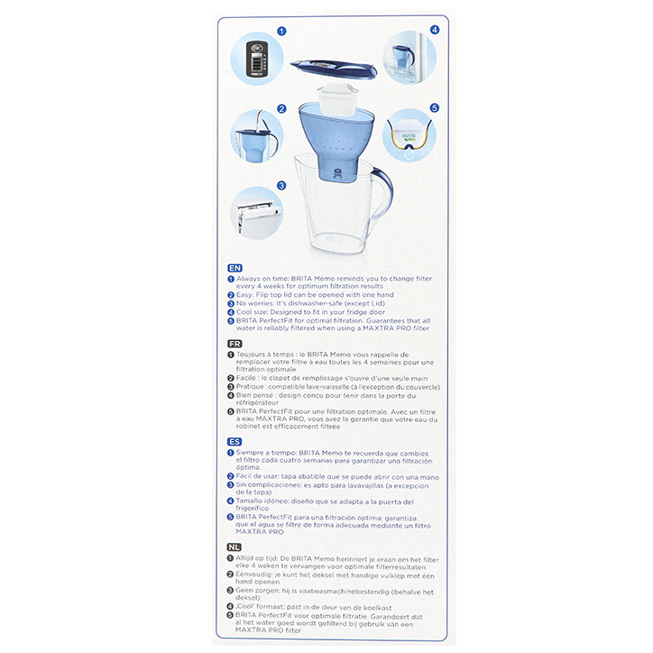 BRITA Waterfilterkan Marella Blauw - 2,4l image 3