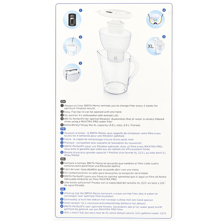 BRITA Waterfilterkan Marella Wit XL- 3,5l image 3