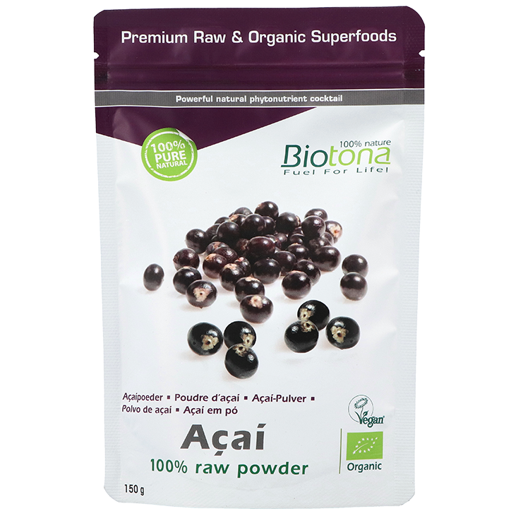 Biotona Açaí 100% Raw Poeder - 150g image 1