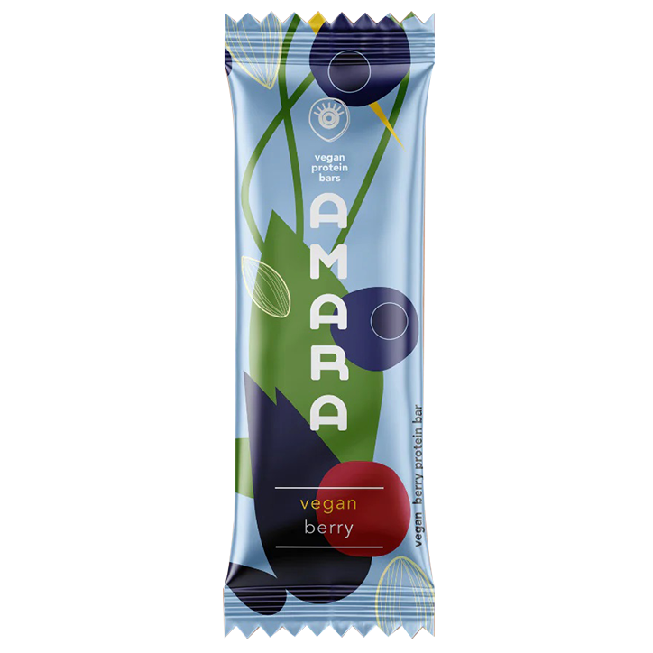 Amara Vegan Protein Bars Berry Bio - 3 x 40g image 2