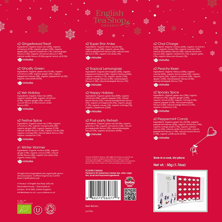 English Tea Shop Book Style Red Adventskalender - 25 theezakjes image 3