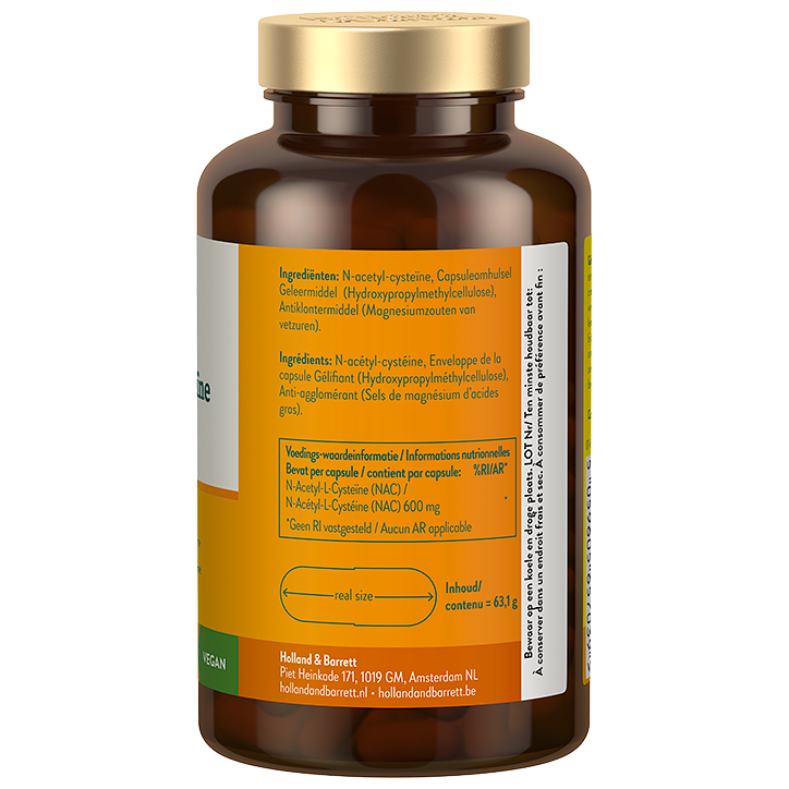 Holland & Barrett NAC N-Acetyl-L-Cysteïne 600mg - 90 capsules