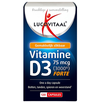 Lucovitaal Extra voordeel alléén online Vitamine D3 75mcg - 120 capsules - 120 stuks