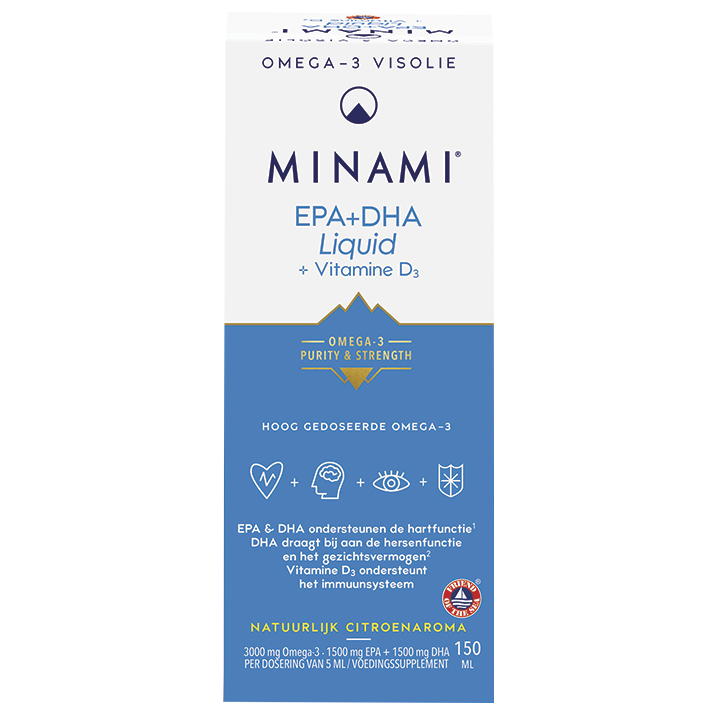 MINAMI Omega-3 EPA + DHA Liquid + Vitamine D3 - 150 ml