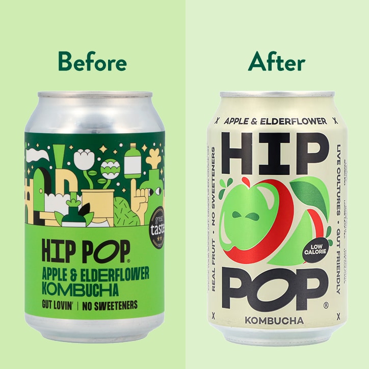 Hip Pop Kombucha Apple & Elderflower - 330ml image 2