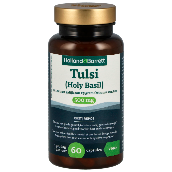 Holland & Barrett Tulsi (Holy Basil) 500mg 50:1 extract - 60 capsules-1