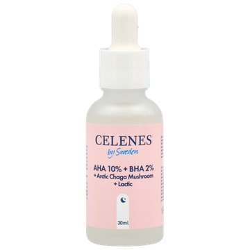 Celenes AHA 10% + BHA 2% + Lactic + Arctic Chaga Mushroom Peeling - 30ml