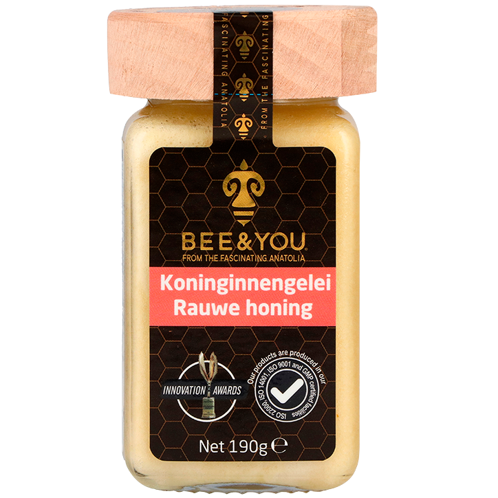 BEE&YOU Koninginnengelei Rauwe Honing - 190g-1