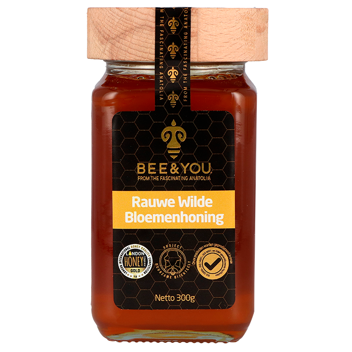 BEE&YOU Rauwe Wilde Bloemenhoning - 300g-1