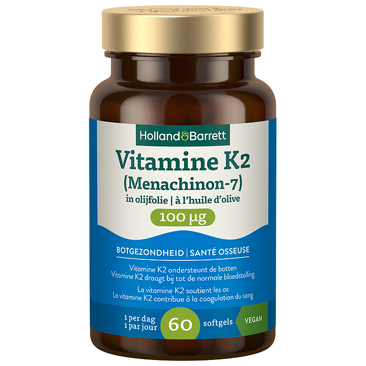 Holland & Barrett Vitamine K2 (Menachinon-7) In Olijfolie 100mcg - 60 softgels image 1