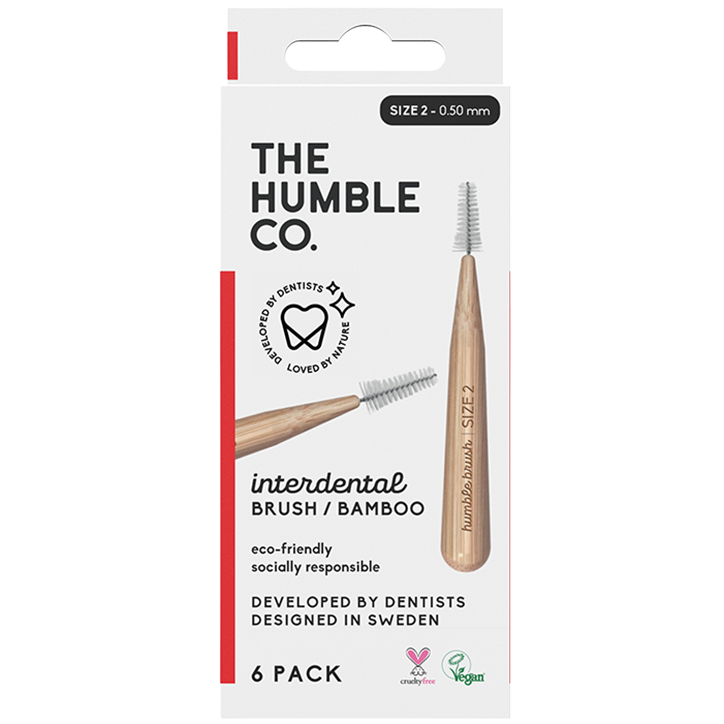 The Humble Co. Interdental Brush Bamboo Size 2 (0,50 mm) - 6 stuks