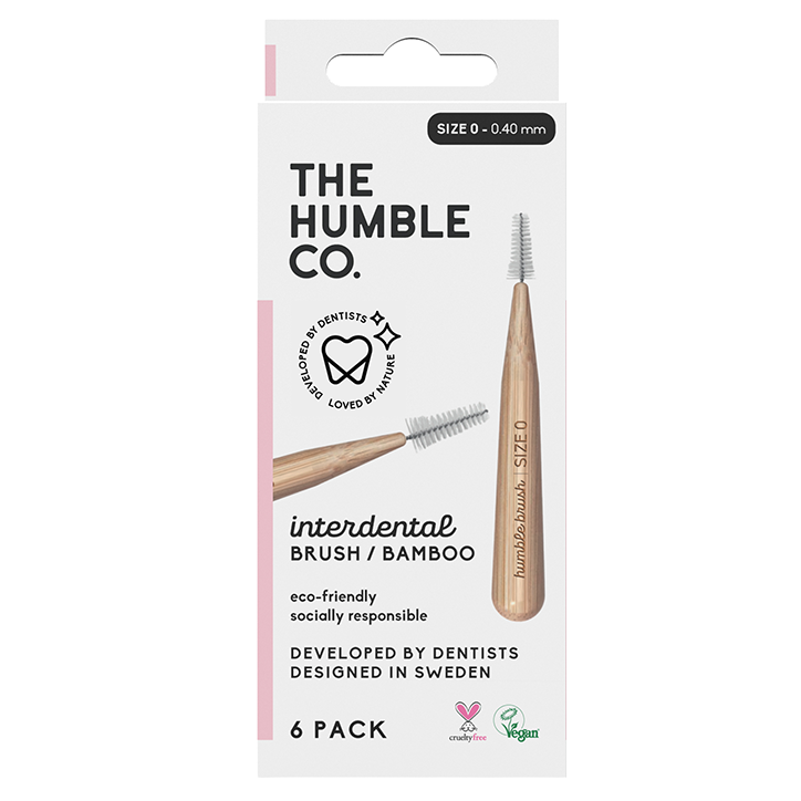 The Humble Co. Interdental Brush Bamboo Size 0 (0,40 mm) - 6 stuks