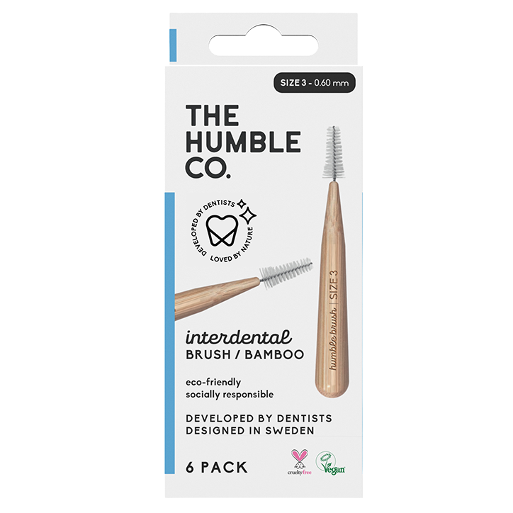 The Humble Co. Interdental Brush Bamboo Size 3 (0,60 mm) - 6 stuks
