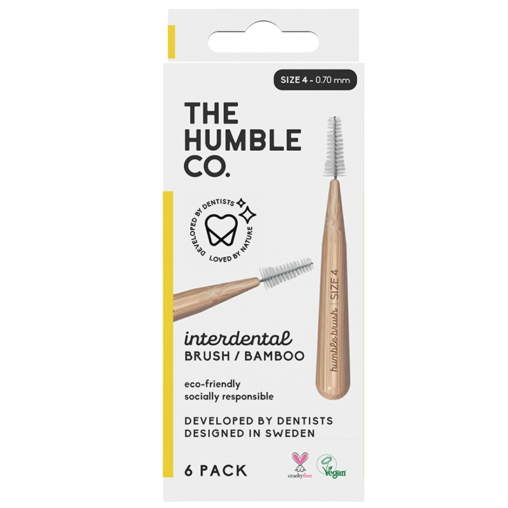The Humble Co. Interdental Brush Bamboo Size 4 (0,70 mm) - 6 stuks