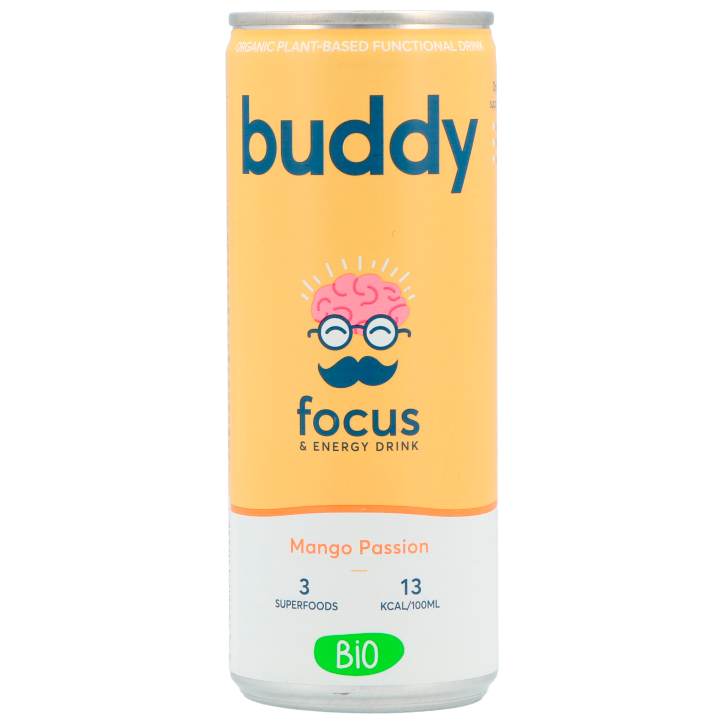 Buddy Focus & Energy Drink Mango Passion - 250ml-1