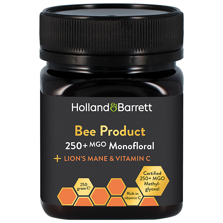 Holland & Barrett Bee Product MGO 250+ Lion's Mane & Vitamine C - 250g image 1