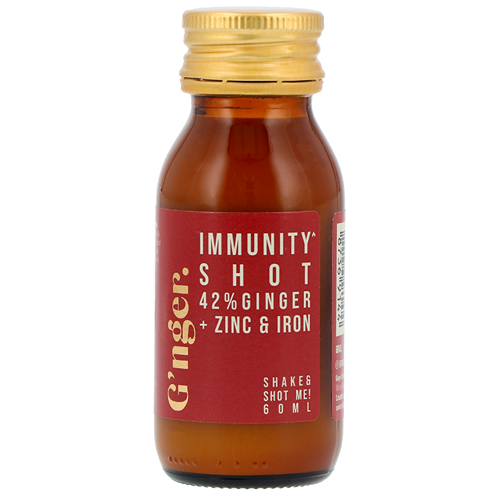 G’nger Immunity Shot 42% Gembersap + Zink & IJzer - 60ml-1