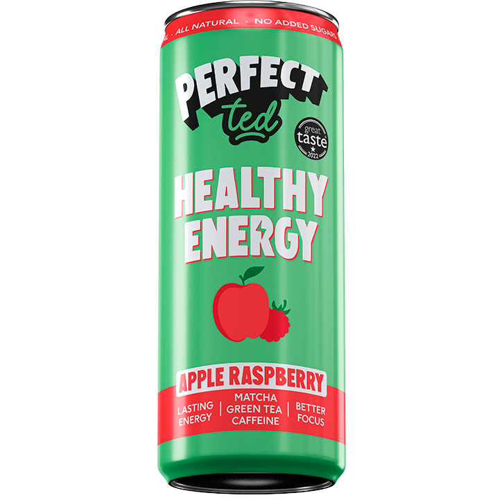 PerfectTed Matcha Green Tea Energy Apple Raspberry - 250ml-1