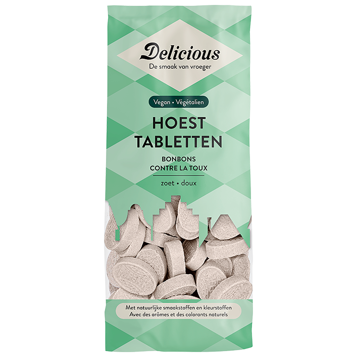 Delicious Vegan Hoesttabletten Bonbons - 150g image 1