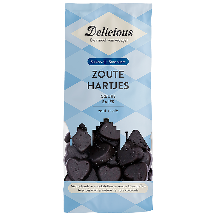 Delicious Suikervrije Zoute Hartjes - 130g image 1