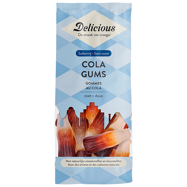 Delicious Suikervrije Cola Gums - 130g image 1