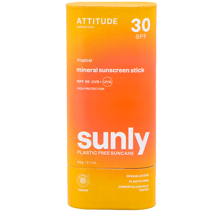 Attitude Sunly Bâton Solaire Minéral SPF30 Tropical - 60g-1