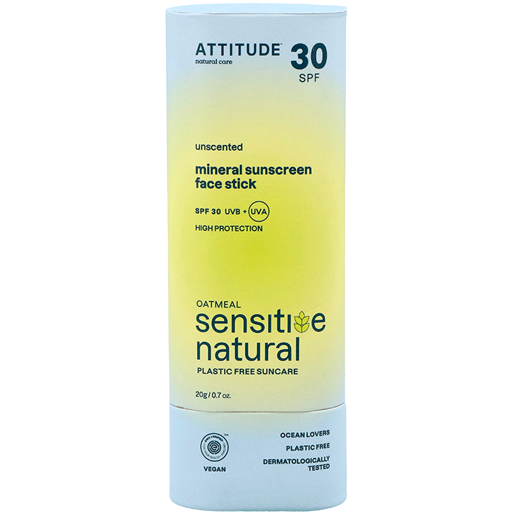 Attitude Sensitive Sunscreen Face Stick Unscented 30 SPF - 20g-1