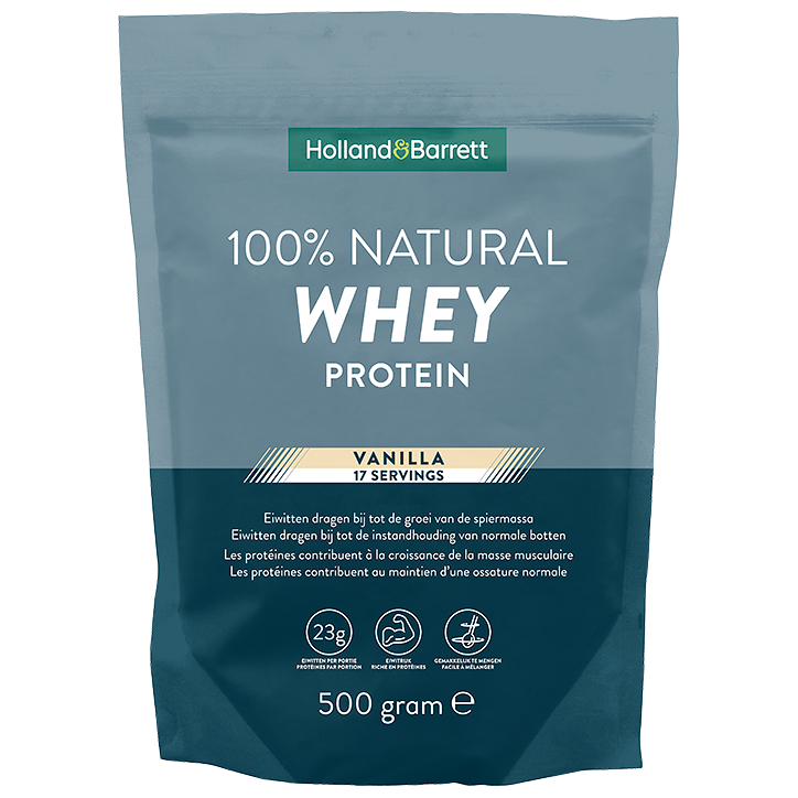 Holland & Barrett Protéines Whey Vanille 100% Naturelle - 500g image 1