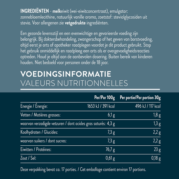 Holland & Barrett Protéines Whey Vanille 100% Naturelle - 500g image 2