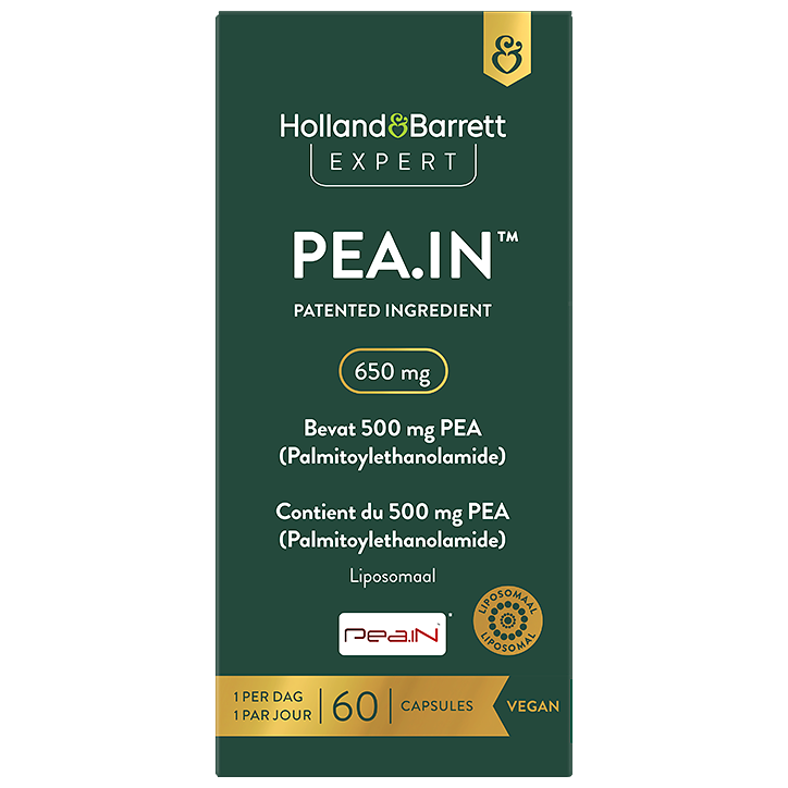 Holland & Barrett Expert PEA.IN 650mg Bevat 500mg PEA (Palmitoylethanolamide) Liposomaal - 60 capsules image 1