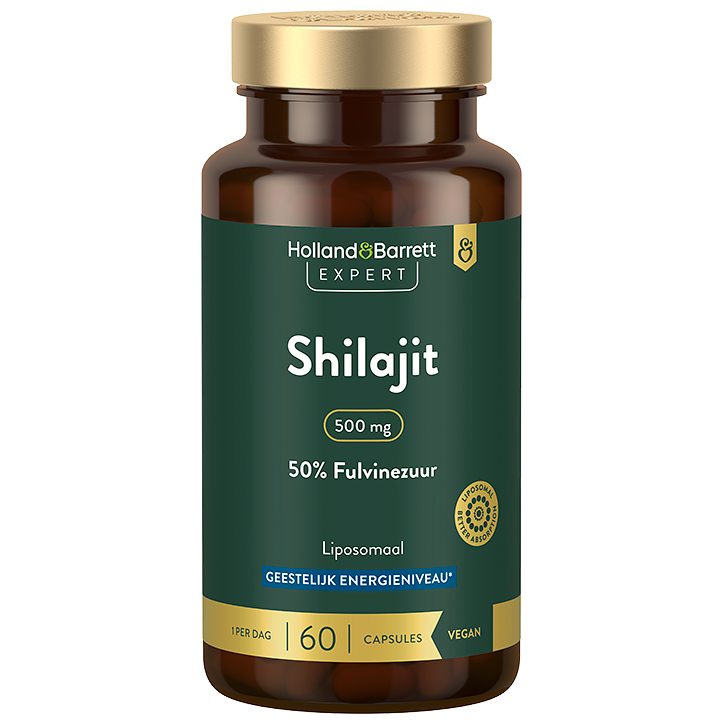 Holland & Barrett Expert Shilajit 500mg 50% Fulvinezuur Liposomaal - 60 capsules image 2