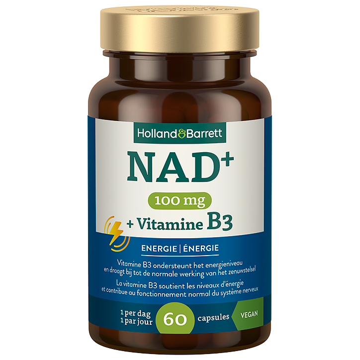 Holland & Barrett NAD+ 100mg + Vitamine B3 - 60 capsules image 1