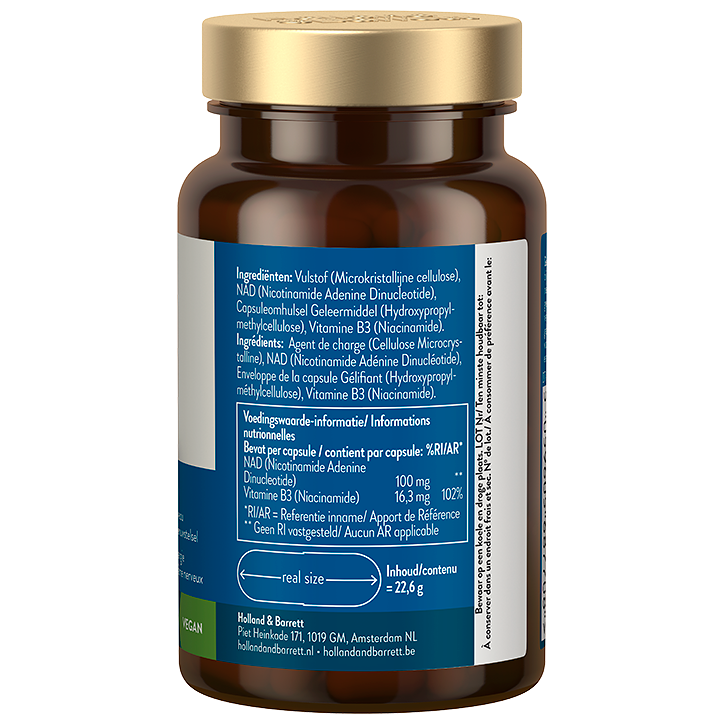 Holland & Barrett NAD+ 100mg + Vitamine B3 - 60 capsules image 2