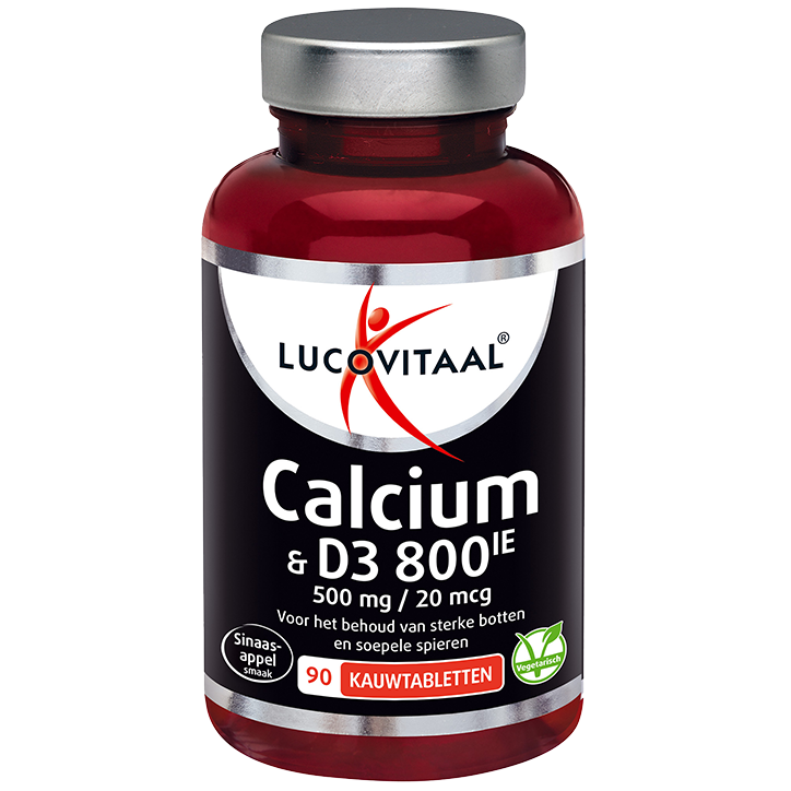 Lucovitaal Calcium 500mg En Vitamine D3 20mcg - 90 kauwtabletten image 1