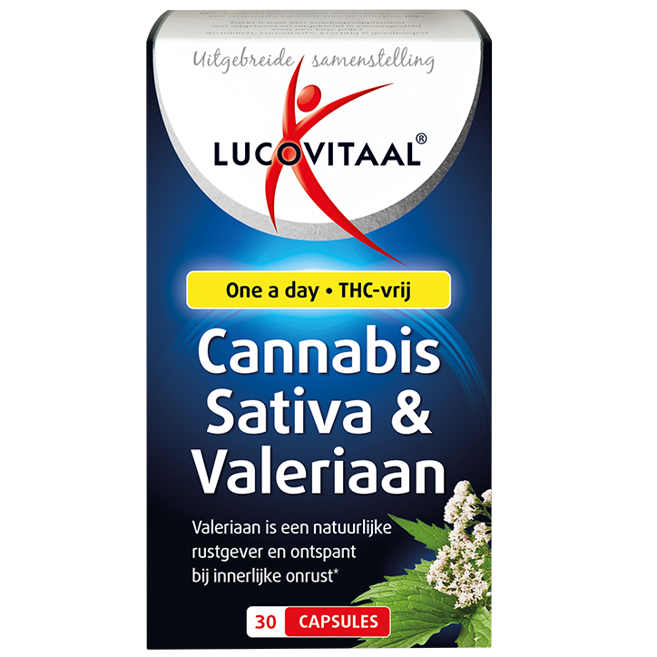 Lucovitaal Cannabis Sativa & Valériane - 30 capsules image 1