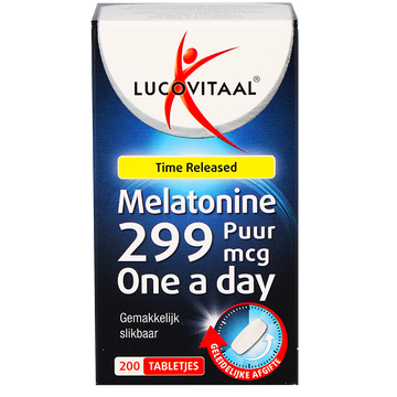 Lucovitaal 1+1 Time Released Melatonine 299mcg - 200 tabletjes