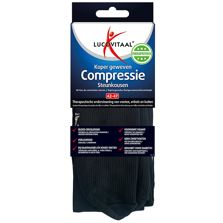 Lucovitaal Compressiesokken Zwart 42-47 image 1