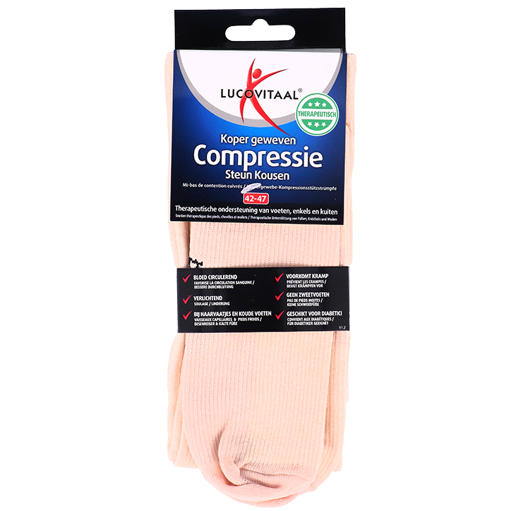 Lucovitaal Chaussettes de Compression Nude 42-47 image 1