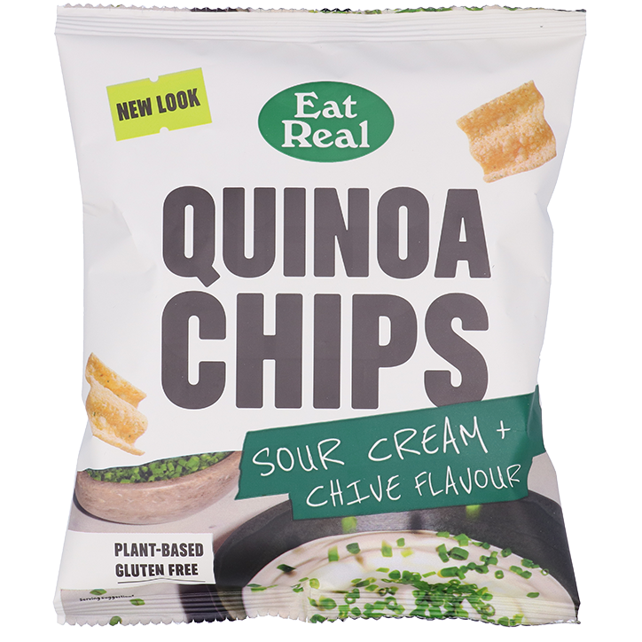 Eat Real Chips Quinoa Crème Aigre & Ciboulette - 40g image 1