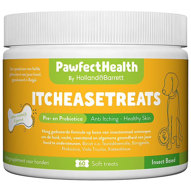 Holland & Barrett PawfectHealth Itcheasetreats Pre- En Probiotica - 60 soft treats image 1