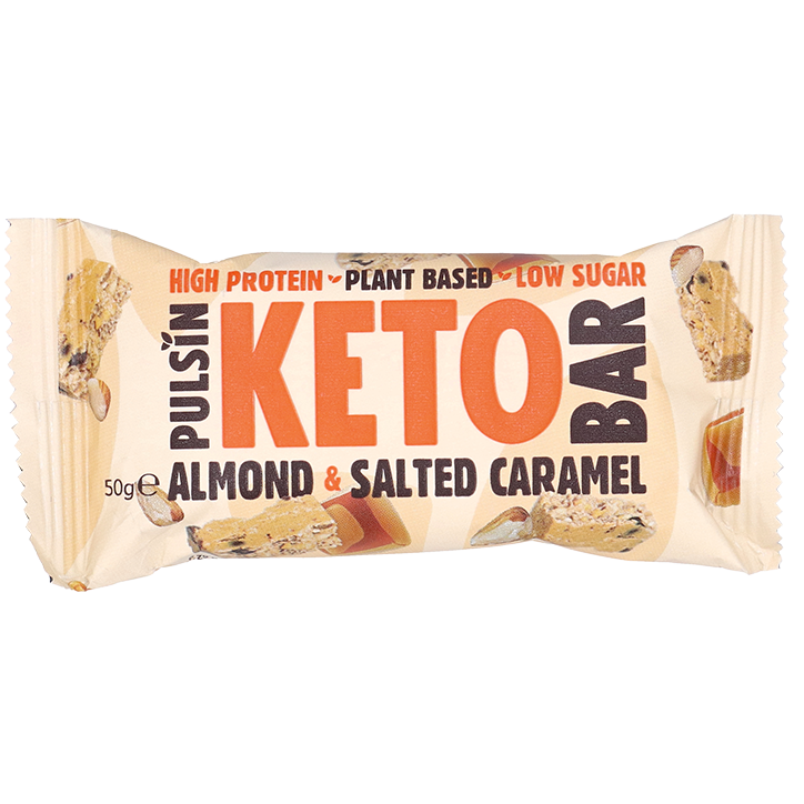 Pulsin Barre KETO Amandes & Caramel Salé - 50g image 1