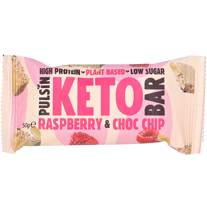 Pulsin Keto Bar Raspberry & Choc Chip - 50g image 1