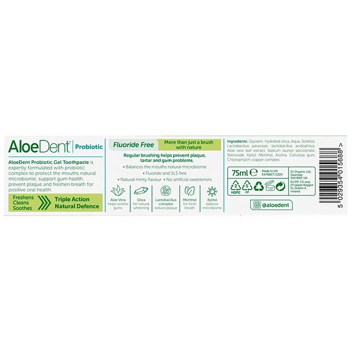 AloeDent® Dentifrice Probiotique Aloe Vera - 75ml image 4