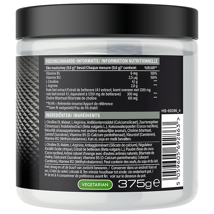 Precision Engineered Pump Zero Pre-Workout Bloedsinaasappelsmaak - 375g image 2