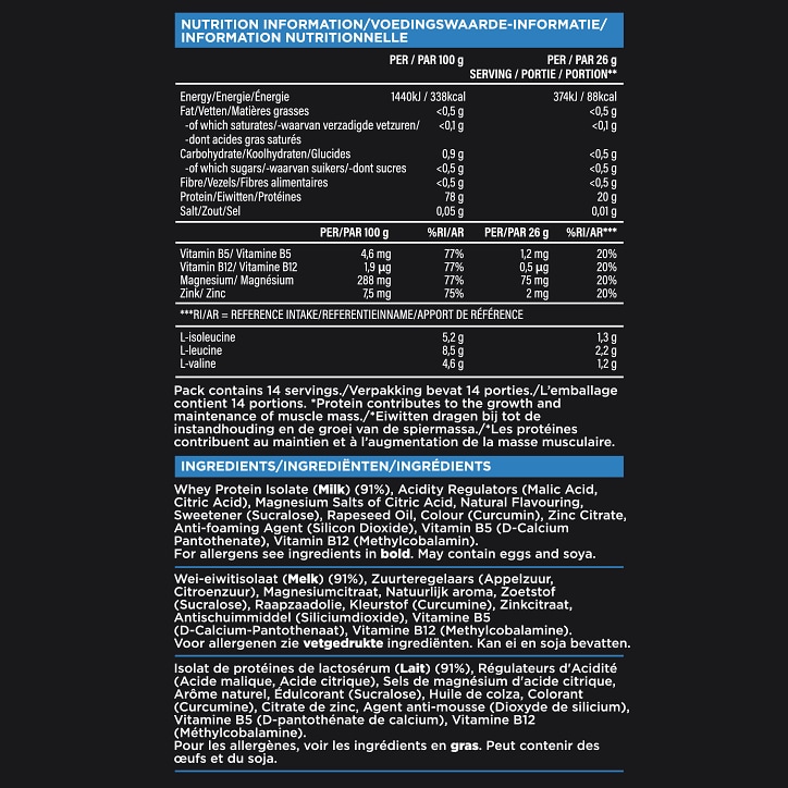 Precision Engineered Clear Protéine Isolat Whey Limonade - 364g image 2