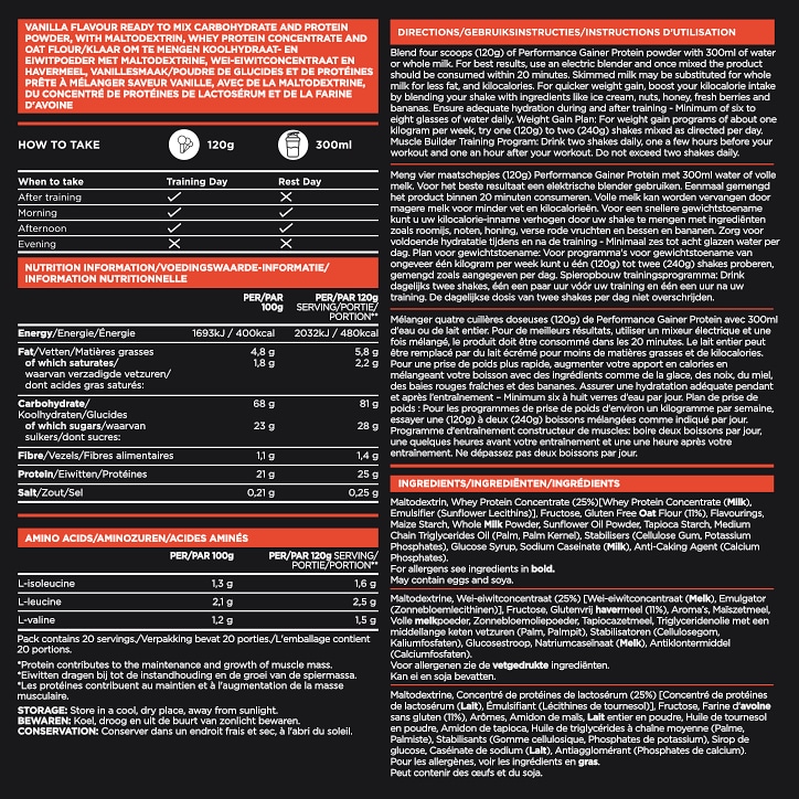 Precision Engineered Gainer Protein Vanille - 2,4kg image 2