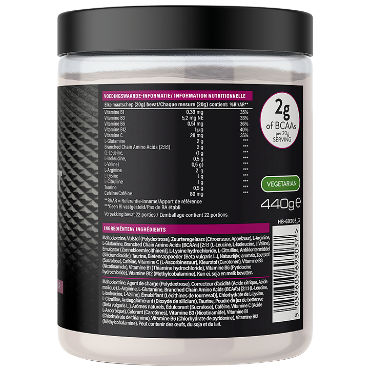 Precision Engineered Pre Workout Energy Appel & Zwarte Bes - 440g image 2