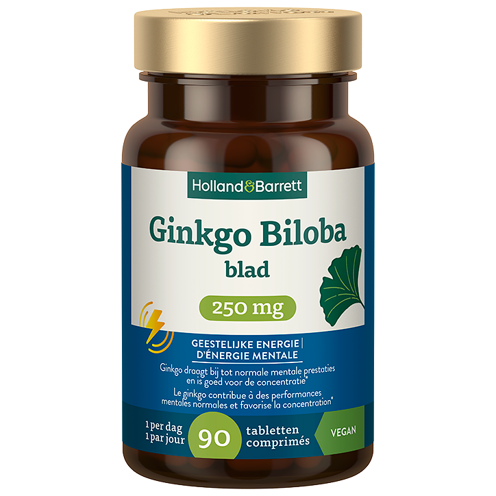 Holland & Barrett Ginkgo Biloba Blad 250mg - 90 tabletten image 1