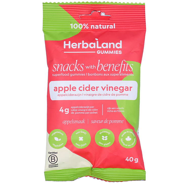 Herbaland Snacks with Benefits Apple Cider Vinegar Gummies - 40g image 1